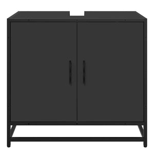 vidaXL Bathroom Sink Cabinet Black 65x33x60 cm Engineered Wood