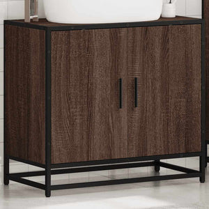 vidaXL Bathroom Sink Cabinet Brown Oak 65x33x60 cm Engineered Wood