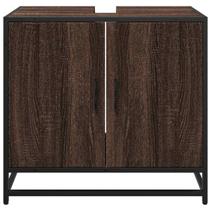 vidaXL Bathroom Sink Cabinet Brown Oak 65x33x60 cm Engineered Wood