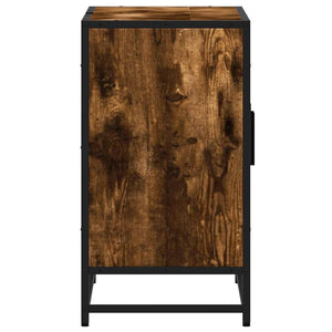 vidaXL Bathroom Sink Cabinet Smoked Oak 90x33x60 cm Engineered Wood