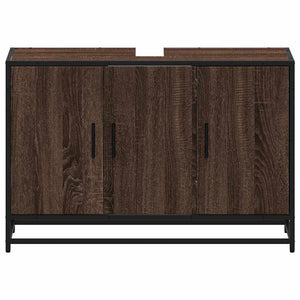 vidaXL Bathroom Sink Cabinet Brown Oak 90x33x60 cm Engineered Wood