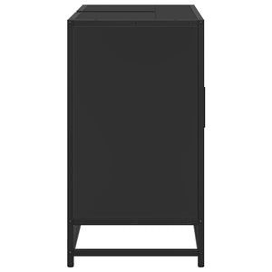 vidaXL Bathroom Sink Cabinet Black 80x33x60 cm Engineered Wood