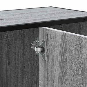 vidaXL Bathroom Sink Cabinet Grey Sonoma 80x33x60 cm Engineered Wood