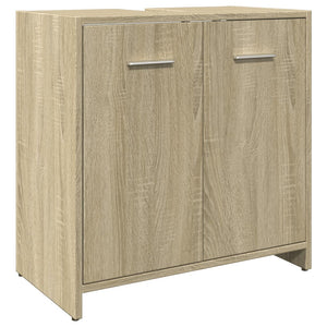 vidaXL Bathroom Sink Cabinet Sonoma Oak 60x33x60 cm Engineered Wood