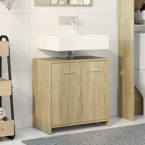 vidaXL Bathroom Sink Cabinet Sonoma Oak 60x33x60 cm Engineered Wood