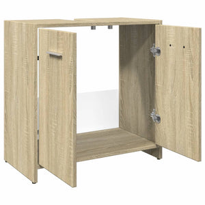 vidaXL Bathroom Sink Cabinet Sonoma Oak 60x33x60 cm Engineered Wood