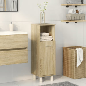 vidaXL Bathroom Cabinet Sonoma Oak 30.5x30x95 cm Engineered Wood