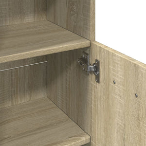 vidaXL Bathroom Cabinet Sonoma Oak 30.5x30x95 cm Engineered Wood