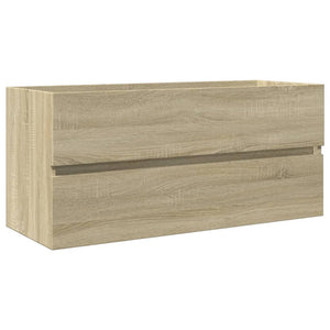 vidaXL Bathroom Sink Cabinet Sonoma Oak 100x38.5x45 cm Engineered Wood