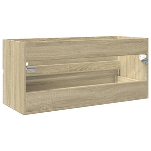 vidaXL Bathroom Sink Cabinet Sonoma Oak 100x38.5x45 cm Engineered Wood