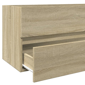 vidaXL Bathroom Sink Cabinet Sonoma Oak 100x38.5x45 cm Engineered Wood