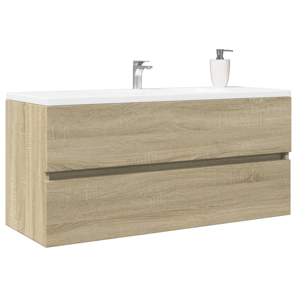 vidaXL Bathroom Sink Cabinet Sonoma Oak 100x38.5x45 cm Engineered Wood