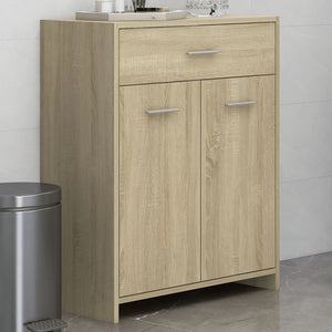 vidaXL Bathroom Cabinet Sonoma Oak 60x33x80 cm Engineered Wood