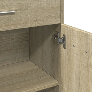 vidaXL Bathroom Cabinet Sonoma Oak 60x33x80 cm Engineered Wood