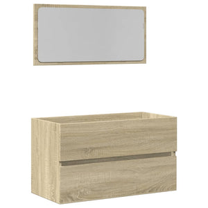 vidaXL Bathroom Cabinet with Mirror Sonoma Oak 80x38.5x45 cm