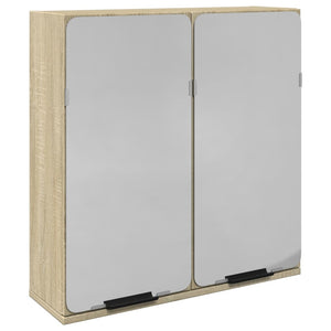 vidaXL Bathroom Mirror Cabinet Sonoma Oak 64.5x20x66.5 cm Engineered Wood