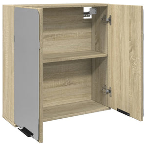 vidaXL Bathroom Mirror Cabinet Sonoma Oak 64.5x20x66.5 cm Engineered Wood