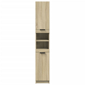 vidaXL Bathroom Cabinet Sonoma Oak 32x34x188.5 cm Engineered Wood