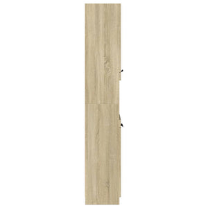 vidaXL Bathroom Cabinet Sonoma Oak 32x34x188.5 cm Engineered Wood