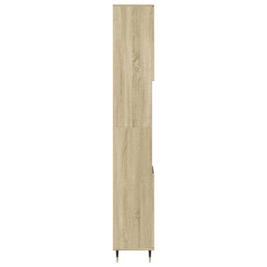 vidaXL Bathroom Cabinet Sonoma Oak 30x30x190cm Engineered Wood