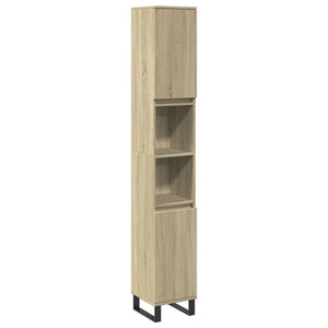 vidaXL Bathroom Cabinet Sonoma Oak 30x30x190cm Engineered Wood