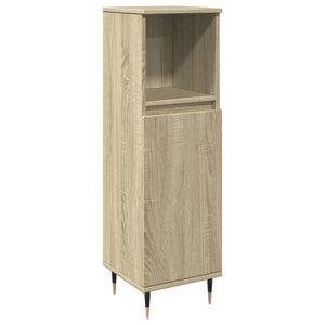 vidaXL Bathroom Cabinet Sonoma Oak 30x30x100 cm Engineered Wood