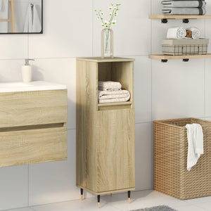 vidaXL Bathroom Cabinet Sonoma Oak 30x30x100 cm Engineered Wood