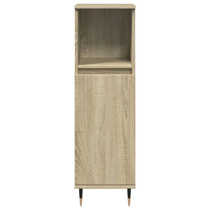 vidaXL Bathroom Cabinet Sonoma Oak 30x30x100 cm Engineered Wood