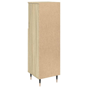 vidaXL Bathroom Cabinet Sonoma Oak 30x30x100 cm Engineered Wood