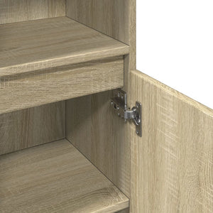 vidaXL Bathroom Cabinet Sonoma Oak 30x30x100 cm Engineered Wood