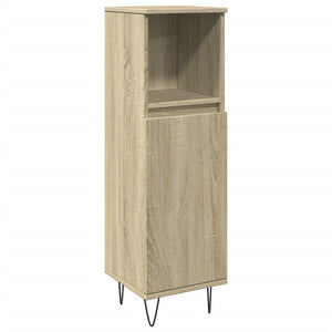 vidaXL Bathroom Cabinet Sonoma Oak 30x30x100 cm Engineered Wood