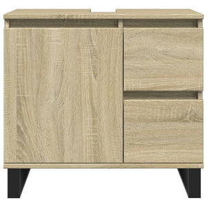 vidaXL Bathroom Cabinet Sonoma Oak 65x33x60 cm Engineered Wood