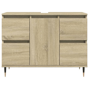 vidaXL Bathroom Cabinet Sonoma Oak 80x33x60 cm Engineered Wood