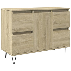 vidaXL Bathroom Cabinet Sonoma Oak 80x33x60 cm Engineered Wood