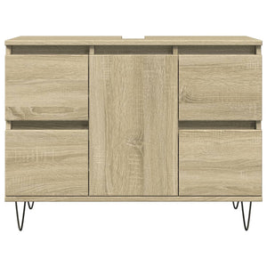 vidaXL Bathroom Cabinet Sonoma Oak 80x33x60 cm Engineered Wood