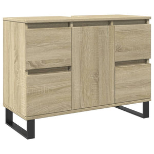 vidaXL Bathroom Cabinet Sonoma Oak 80x33x60 cm Engineered Wood