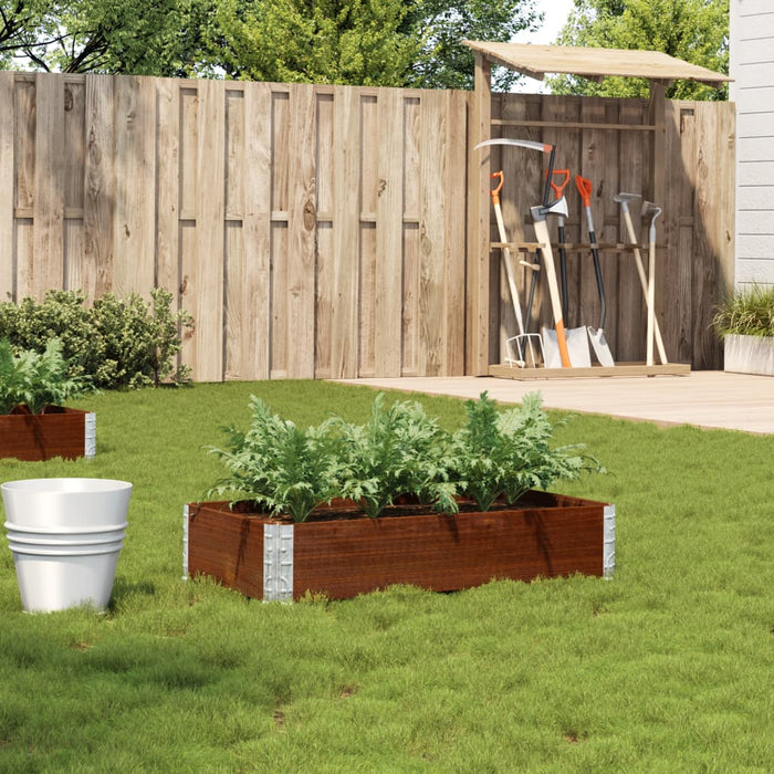 vidaXL Garden Planter Brown 100x50 cm Solid Wood Pine