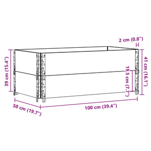 vidaXL Garden Planter 100x50 cm Solid Wood Pine