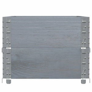 vidaXL Garden Planter Grey 100x50 cm Solid Wood Pine