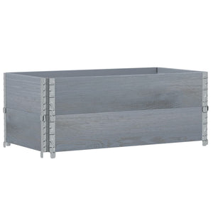 vidaXL Garden Planter Grey 100x50 cm Solid Wood Pine