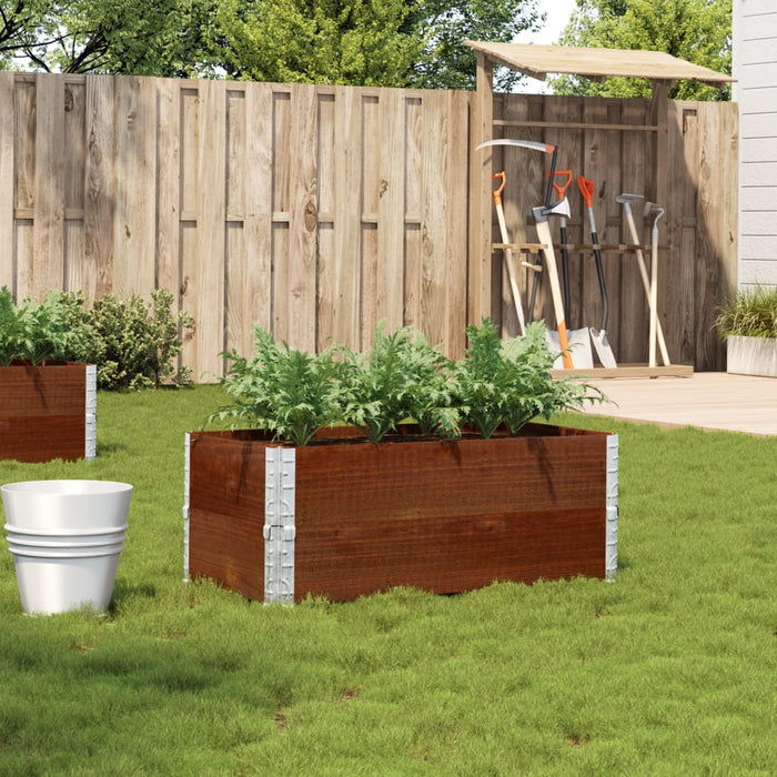 vidaXL Garden Planter Brown 100x50 cm Solid Wood Pine