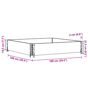 vidaXL Garden Planter 100x100 cm Solid Pine Wood