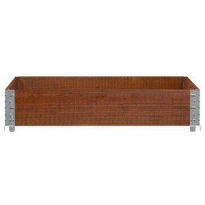 vidaXL Garden Planter Brown 100x100 cm Solid Wood Pine