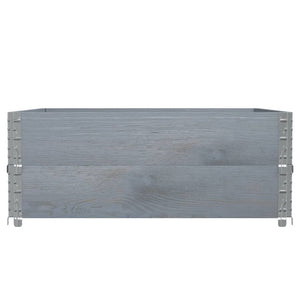 vidaXL Garden Planter Grey 100x100 cm Solid Wood Pine