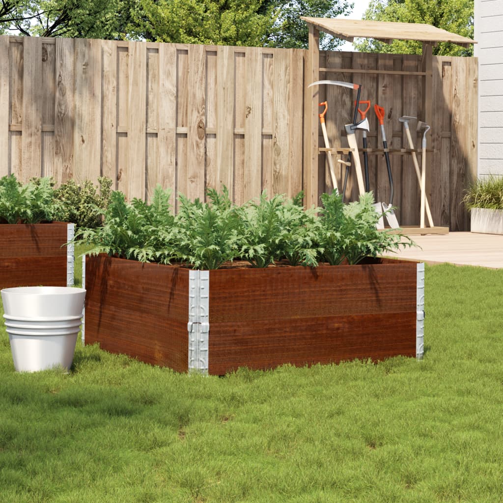 vidaXL Garden Planter Brown 100x100 cm Solid Wood Pine