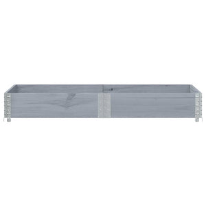 vidaXL Garden Planter Grey 150x50 cm Solid Wood Pine