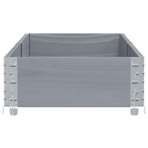 vidaXL Garden Planter Grey 150x50 cm Solid Wood Pine