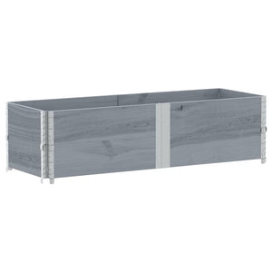 vidaXL Garden Planter Grey 150x50 cm Solid Wood Pine