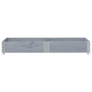 vidaXL Garden Planter Grey 150x100 cm Solid Wood Pine