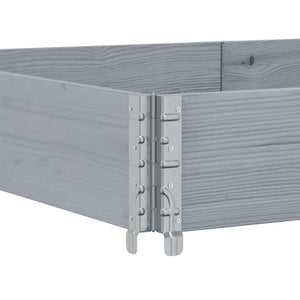 vidaXL Garden Planter Grey 150x100 cm Solid Wood Pine